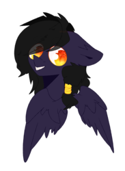 Size: 2200x3000 | Tagged: safe, artist:etoz, oc, oc only, oc:mir, pegasus, pony, fallout equestria, dashite, high res, looking back, simple background, smiling, solo, transparent background