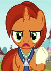 Size: 442x621 | Tagged: safe, screencap, stellar flare, pony, unicorn, g4, the parent map, cropped, female, mare, open mouth, raised hoof, solo