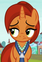 Size: 421x622 | Tagged: safe, screencap, stellar flare, pony, unicorn, g4, my little pony: friendship is magic, the parent map, aside glance, cropped, female, mare, solo