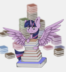 Size: 2894x3160 | Tagged: safe, artist:cluelesstuna, twilight sparkle, alicorn, pony, g4, book, female, high res, mare, solo, twilight sparkle (alicorn)