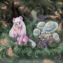 Size: 2000x2000 | Tagged: safe, artist:mdwines, oc, oc only, pony, adoptable, forest, high res, magic, solo, ych example, your character here