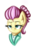 Size: 2000x3000 | Tagged: safe, artist:qbellas, fluttershy, pony, fake it 'til you make it, g4, alternate hairstyle, bust, female, high res, mare, severeshy, simple background, solo, transparent background