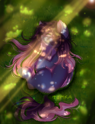 Size: 3000x3880 | Tagged: safe, artist:yuozka, oc, oc only, pegasus, pony, female, grass, high res, mare, on side, solo