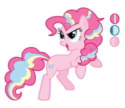 Size: 1280x1112 | Tagged: safe, artist:rainbows-skies, pinkie pie, earth pony, pony, g4, alternate hairstyle, alternate universe, female, simple background, solo, transparent background
