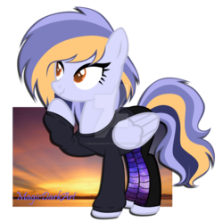 Size: 1024x1021 | Tagged: safe, artist:magicdarkart, oc, oc only, pegasus, pony, clothes, female, mare, simple background, solo, transparent background, watermark
