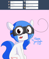 Size: 3500x4200 | Tagged: safe, artist:fullmetalpikmin, oc, oc only, oc:mal, tumblr:ask viewing pleasure, ask, goggles, tumblr