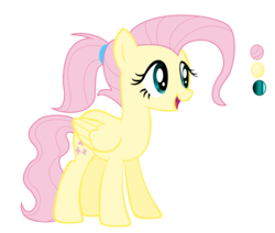 Size: 2176x1844 | Tagged: safe, artist:rainbows-skies, fluttershy, pony, g4, alternate hairstyle, alternate universe, female, simple background, solo, transparent background