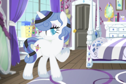 Size: 1972x1320 | Tagged: safe, artist:theponygaming, oc, oc only, oc:sparkling diamond, pony, unicorn, female, mare, offspring, parent:fancypants, parent:rarity, parents:raripants, solo