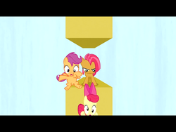 Size: 2048x1536 | Tagged: safe, screencap, apple bloom, babs seed, scootaloo, g4, one bad apple, babs seed song, faic, great moments in animation, wat