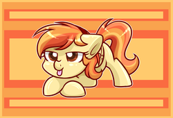 Size: 1024x697 | Tagged: safe, artist:whitehershey, oc, oc only, oc:carrot spring, pony, female