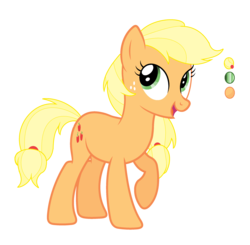 Size: 2680x2624 | Tagged: safe, artist:rainbows-skies, applejack, pony, g4, alternate hairstyle, alternate universe, blonde, female, hatless, high res, missing accessory, moonlightverse, simple background, solo, transparent background