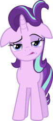 Size: 6910x15550 | Tagged: safe, artist:jhayarr23, starlight glimmer, pony, unicorn, g4, the parent map, absurd resolution, blowing, displeased, female, floppy ears, hair, mare, raised eyebrow, simple background, solo, transparent background, vector