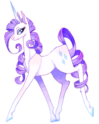 Size: 400x500 | Tagged: safe, artist:k9core, rarity, pony, unicorn, g4, female, looking back, mare, simple background, solo, transparent background