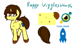 Size: 6342x3968 | Tagged: safe, artist:binary6, oc, oc only, oc:happy wigglesworth, pony, unicorn, freckles, glasses, male, reference sheet, simple background, solo
