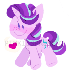 Size: 645x672 | Tagged: safe, artist:pinkiespresent, starlight glimmer, pony, unicorn, g4, female, heart, simple background, solo, transparent background