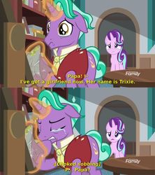 Size: 800x900 | Tagged: safe, edit, edited screencap, screencap, firelight, starlight glimmer, g4, the parent map, coming out, crying, implied lesbian, implied shipping, implied startrix