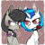 Size: 805x802 | Tagged: dead source, safe, artist:urbanqhoul, dj pon-3, octavia melody, vinyl scratch, earth pony, pony, unicorn, g4, blushing, cute, duo, female, flower, lesbian, looking away, mare, rose, ship:scratchtavia, shipping, tongue out