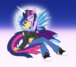 Size: 1406x1254 | Tagged: safe, artist:bbbhuey, flash sentry, twilight sparkle, alicorn, equestria girls, g4, boots, converse, crying, crystal guardian, female, high heel boots, injured, male, sad, ship:flashlight, shipping, shoes, straight, twilight sparkle (alicorn)