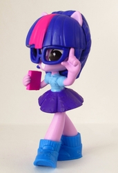 Size: 875x1277 | Tagged: safe, artist:whatthehell!?, sci-twi, twilight sparkle, equestria girls, equestria girls series, g4, book, clothes, doll, equestria girls minis, glasses, irl, photo, shoes, skirt, toy, ultra minis