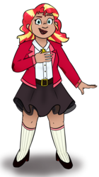 Size: 880x1570 | Tagged: safe, artist:rivalcat, sunset shimmer, equestria girls, g4, female, heathers, heathers the musical, human coloration, simple background, solo, transparent background