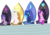 Size: 3232x2256 | Tagged: safe, artist:rainbows-skies, princess cadance, princess celestia, princess luna, twilight sparkle, alicorn, pony, g4, alicorn tetrarchy, alternate design, alternate universe, base used, female, glowing horn, gradient mane, high res, horn, mare, simple background, throne, transparent background, twilight sparkle (alicorn)