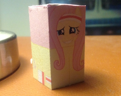 Size: 1898x1509 | Tagged: safe, artist:grapefruitface1, fluttershy, pony, g4, hurricane fluttershy, craft, headband, irl, model, papercraft, photo, solo, toy, toy a day