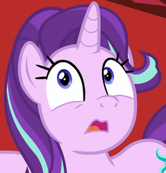 Size: 771x808 | Tagged: safe, screencap, starlight glimmer, pony, unicorn, a royal problem, g4, cropped, faic, female, reaction image, shocked, solo