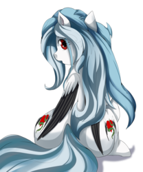 Size: 2500x3000 | Tagged: safe, artist:alesarox, oc, oc only, oc:wild hearts, pegasus, pony, both cutie marks, butt, digital art, female, high res, looking at you, looking back, looking back at you, mare, plot, simple background, solo, transparent background