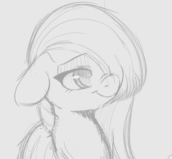 Size: 708x657 | Tagged: safe, artist:tre, marble pie, earth pony, pony, g4, bust, cute, female, grayscale, marblebetes, mare, monochrome, portrait, sketch, solo, traditional art