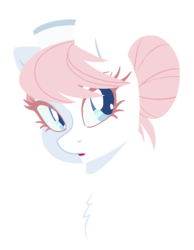 Size: 791x1020 | Tagged: safe, artist:/d/non, nurse redheart, earth pony, pony, g4, bust, chest fluff, cute, eyelashes, female, fluffy, hair bun, hat, heartabetes, looking away, mare, nurse hat, portrait, simple background, solo, transparent background