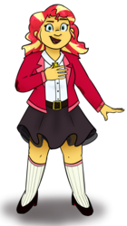 Size: 880x1570 | Tagged: safe, artist:rivalcat, sunset shimmer, equestria girls, g4, female, heathers, heathers the musical, simple background, solo, transparent background
