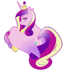 Size: 1771x1927 | Tagged: safe, artist:fuufuucuddles, artist:haine--chan, princess cadance, alicorn, pony, g4, butt, cute, cutedance, female, heart eyes, hoof shoes, looking at you, lovebutt, mare, plot, rear view, simple background, smiling, solo, transparent background, wingding eyes