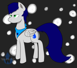 Size: 2901x2547 | Tagged: safe, artist:waterboy597, oc, oc:waterpony, pegasus, pony, bandana, expressionless face, high res, long tail, simple background