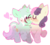 Size: 1083x970 | Tagged: safe, artist:pinkiespresent, bon bon, lyra heartstrings, sweetie drops, earth pony, pony, unicorn, g4, female, heart, lesbian, one eye closed, raised hoof, ship:lyrabon, shipping, simple background, transparent background, watermark, wink