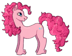 Size: 1929x1504 | Tagged: safe, artist:mochietti, pinkie pie, earth pony, pony, g4, alternate hairstyle, female, mare, simple background, solo, transparent background
