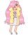 Size: 1975x2468 | Tagged: safe, artist:mochietti, fluttershy, human, g4, blushing, clothes, dress, female, flats, hair over one eye, humanized, open mouth, pink dress, simple background, solo, sundress, sweater, sweatershy, transparent background