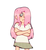 Size: 488x530 | Tagged: safe, artist:mochietti, fluttershy, human, g4, clothes, crossed arms, female, hair over one eye, humanized, nervous, simple background, skirt, solo, white background