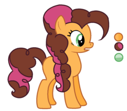 Size: 991x869 | Tagged: safe, artist:rachelclaraart, oc, oc only, oc:chessy pie, earth pony, pony, female, mare, offspring, parent:cheese sandwich, parent:pinkie pie, parents:cheesepie, simple background, solo, transparent background