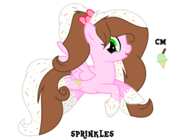 Size: 1701x1377 | Tagged: safe, artist:rachelclaraart, oc, oc only, oc:sprinkles, pegasus, pony, base used, female, mare, offspring, parent:cheese sandwich, parent:pinkie pie, parents:cheesepie, simple background, solo, transparent background