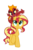 Size: 800x1214 | Tagged: safe, artist:emositecc, garble, sunset shimmer, dragon, pony, unicorn, g4, alternate universe, baby, baby garble, dragon hat, dragons riding ponies, duo, duo male and female, female, male, mare, riding, simple background, transparent background, wingless garble, younger