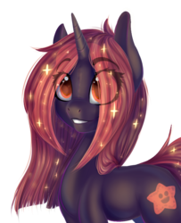 Size: 973x1200 | Tagged: dead source, safe, artist:freckleplant, oc, oc only, pony, unicorn, eye clipping through hair, female, mare, simple background, solo, transparent background