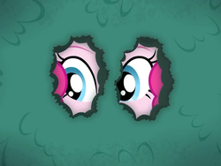 Size: 960x720 | Tagged: safe, screencap, pinkie pie, equestria girls, g4, my little pony equestria girls: better together, super squad goals, bush, cropped, disguise, eye, eyes, female, hiding, looking, solo