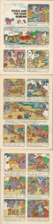 Size: 720x3000 | Tagged: safe, official comic, bubbles (g1), majesty, seashell (g1), sparkler (g1), tickle (g1), earth pony, goblin, pegasus, pony, unicorn, comic:my little pony (g1), g1, official, baby sea ponies, beach, bow, bully, bullying, cake, cheating, coat markings, comic, dream castle, facial markings, female, food, ocean, picnic, rope, sand goblins, sandcastle, slap (goblin), snap (goblin), snip (goblin), star (coat marking), tail bow, tea party, tickle and the sand goblins, tickling, trickery, tug of war
