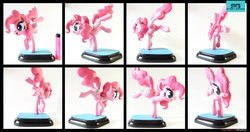 Size: 4696x2479 | Tagged: safe, artist:prodius, pinkie pie, earth pony, pony, g4, craft, female, figurine, irl, mare, photo, sculpey, sculpture, solo, standing, standing on one leg, traditional art