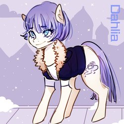 Size: 894x894 | Tagged: safe, artist:co11on-art, oc, oc only, earth pony, pony, clothes, coat, smiling, solo