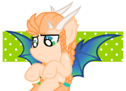 Size: 1013x729 | Tagged: safe, artist:chococakebabe, oc, oc only, oc:ditzzy, dracony, hybrid, female, simple background, solo, transparent background