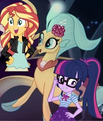 Size: 1087x1275 | Tagged: safe, editor:php77, princess skystar, sci-twi, sunset shimmer, twilight sparkle, seapony (g4), equestria girls, g4, my little pony: the movie
