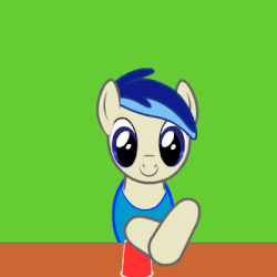 Size: 400x400 | Tagged: safe, artist:treforce, oc, oc only, oc:treforce, animated, cup, cup song