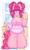 Size: 2218x3700 | Tagged: safe, artist:bunxl, pinkie pie, earth pony, anthro, g4, apron, arm hooves, breasts, clothes, ethereal mane, female, food, heart, heart eyes, high res, impossibly thick legs, mare, naked apron, solo, starry eyes, starry mane, starry tail, tail, whipped cream, wingding eyes