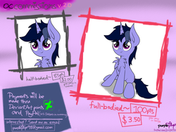 Size: 2048x1536 | Tagged: safe, alternate version, artist:php142, oc, oc only, oc:purple flix, pony, unicorn, chest fluff, commission, commission info, cute, heart, heart eyes, male, sitting, solo, wingding eyes